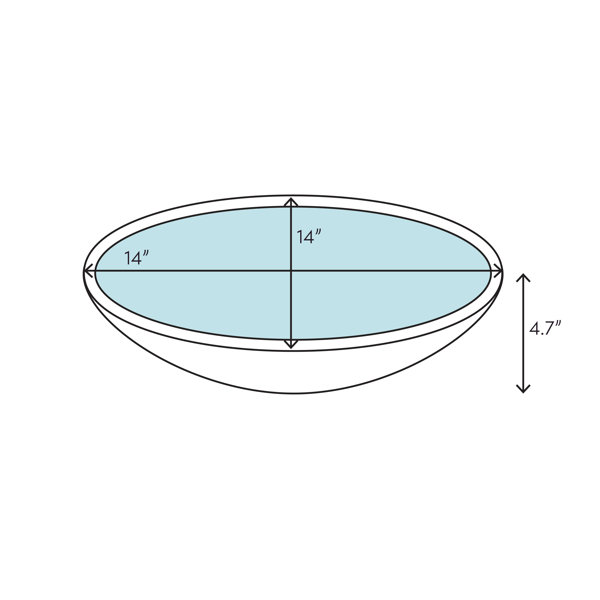 Glass Warehouse Eden Bench Mount Ceramic Circular Vessel Bathroom Sink